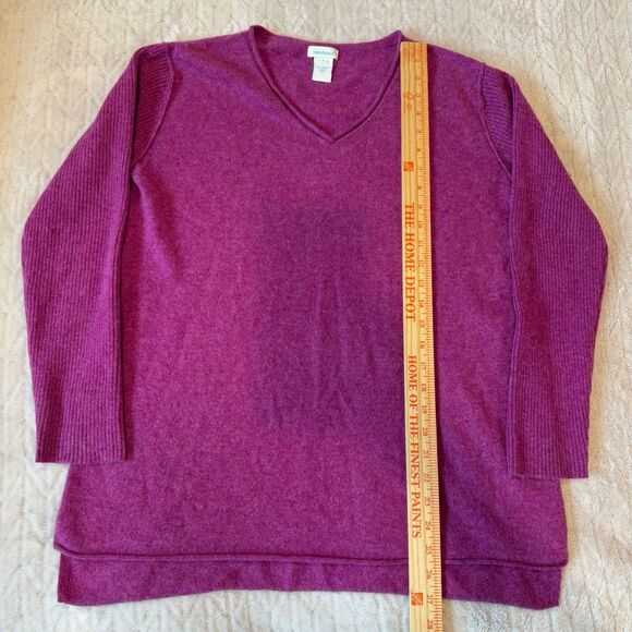 Sundance 100% Cashmere V-Neck Pullover Sweater Purple Women's Size Small - Picture 4 of 5